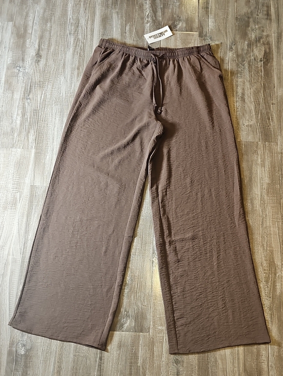 Streetwear Society Pants - NWT Streetwear Society Pants Wide Leg Pull On Medium Brown Lightweight